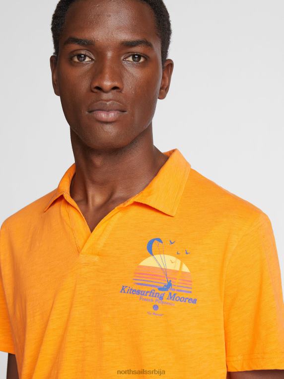 штампана поло мајица живахна наранџаста одећу мушкарци PDV4J1074 North Sails