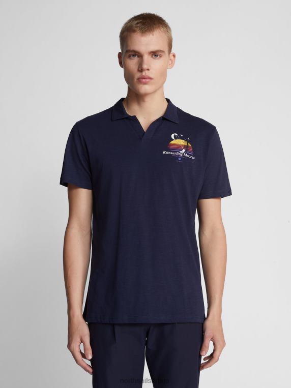 штампана поло мајица Морнарско плаво одећу мушкарци PDV4J1076 North Sails