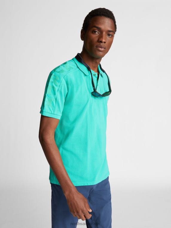 поло мајица са панелима од дреса смарагд одећу мушкарци PDV4J1077 North Sails