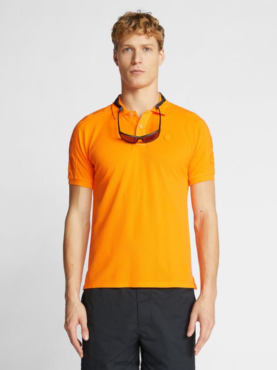 поло мајица са панелима од дреса живахна наранџаста одећу мушкарци PDV4J1078 North Sails