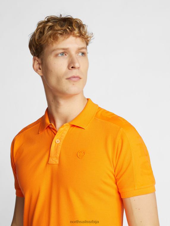 поло мајица са панелима од дреса живахна наранџаста одећу мушкарци PDV4J1078 North Sails