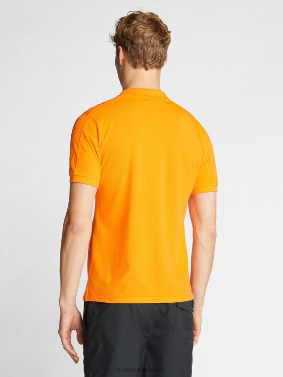 поло мајица са панелима од дреса живахна наранџаста одећу мушкарци PDV4J1078 North Sails