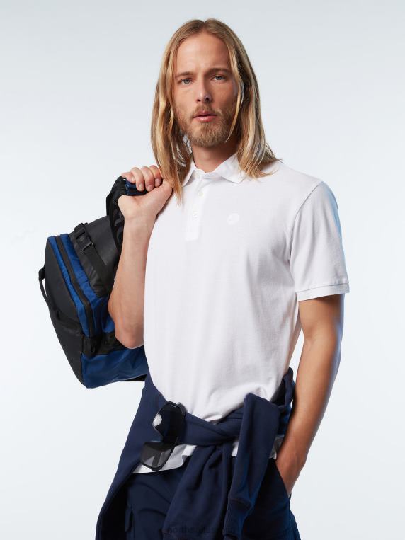 поло мајица од органског памука нова бео одећу мушкарци PDV4J109 North Sails