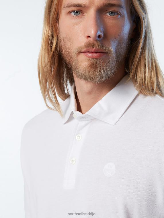 поло мајица од органског памука нова бео одећу мушкарци PDV4J109 North Sails