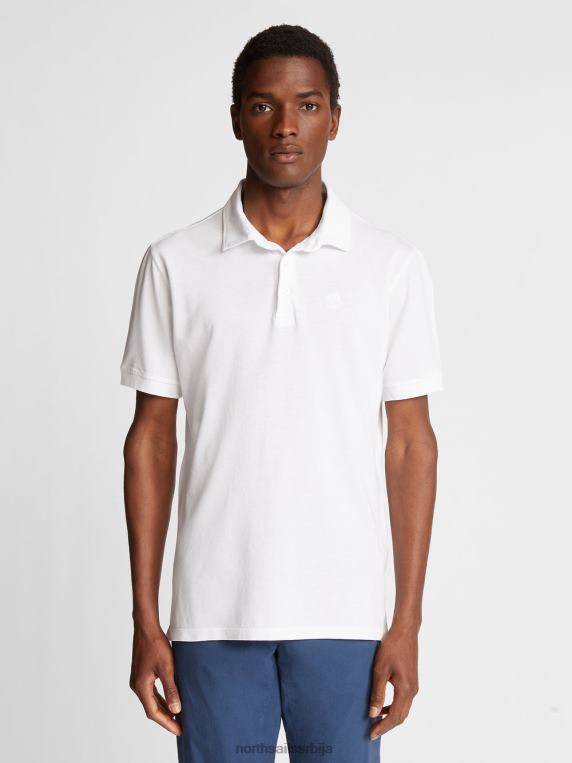 лагана пике поло мајица бео одећу мушкарци PDV4J1105 North Sails