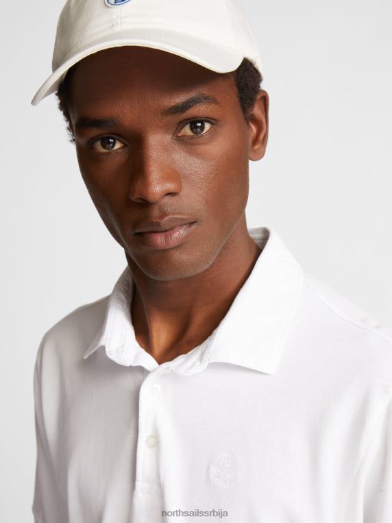 лагана пике поло мајица бео одећу мушкарци PDV4J1105 North Sails