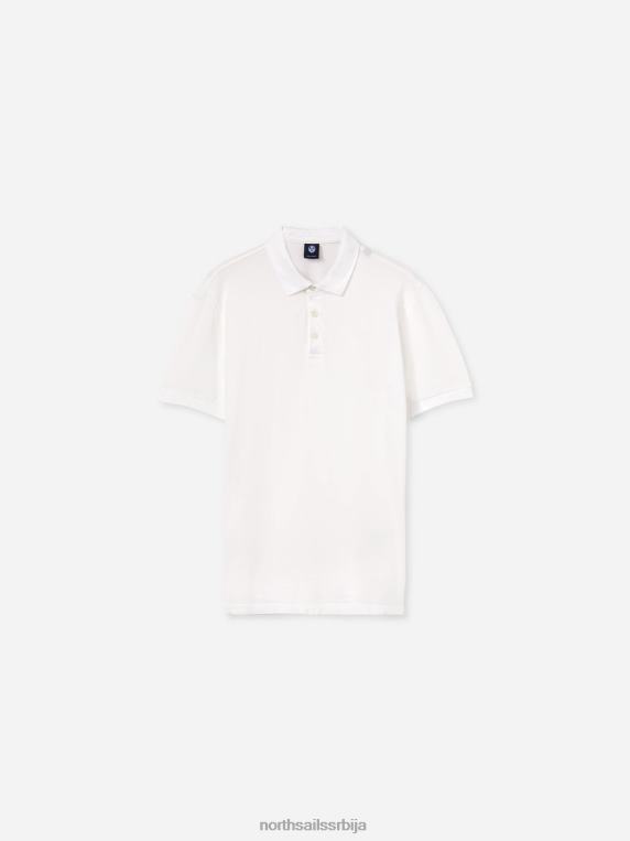 лагана пике поло мајица бео одећу мушкарци PDV4J1105 North Sails