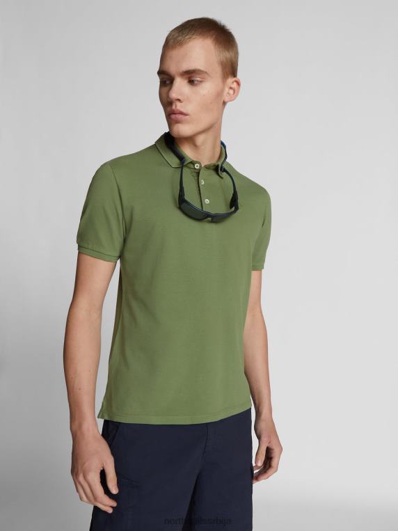 лагана пике поло мајица маслинасто зелена одећу мушкарци PDV4J1106 North Sails