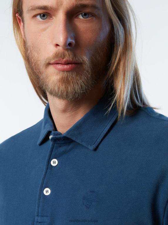поло мајица од органског памука нова тамни тексас одећу мушкарци PDV4J110 North Sails