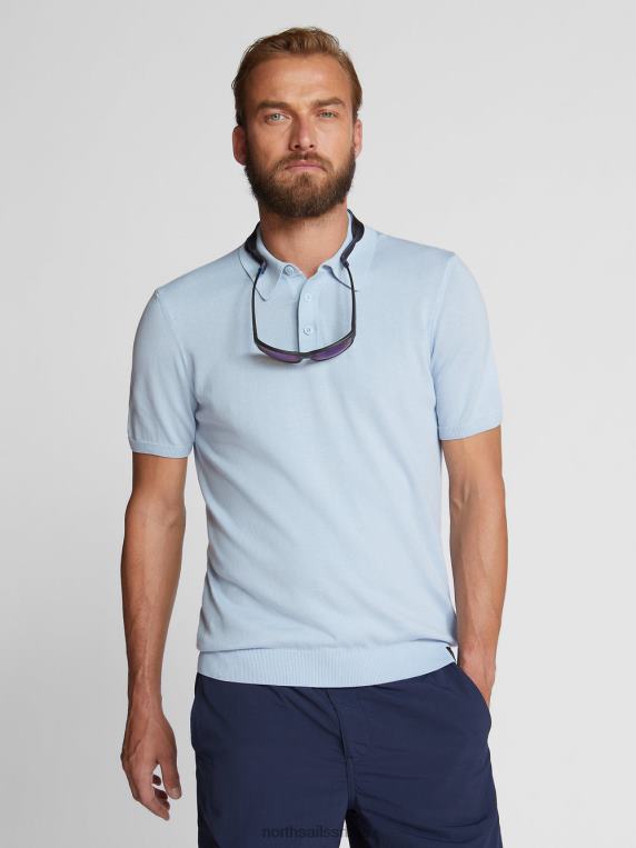 поло мајица од органског памука хладно плаво одећу мушкарци PDV4J1115 North Sails