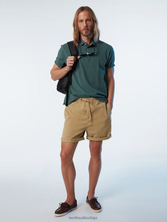 поло мајица од органског памука нова војнички зелени одећу мушкарци PDV4J111 North Sails