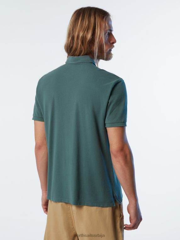 поло мајица од органског памука нова војнички зелени одећу мушкарци PDV4J111 North Sails