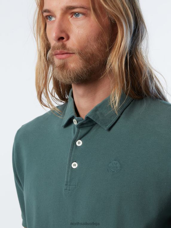 поло мајица од органског памука нова војнички зелени одећу мушкарци PDV4J111 North Sails