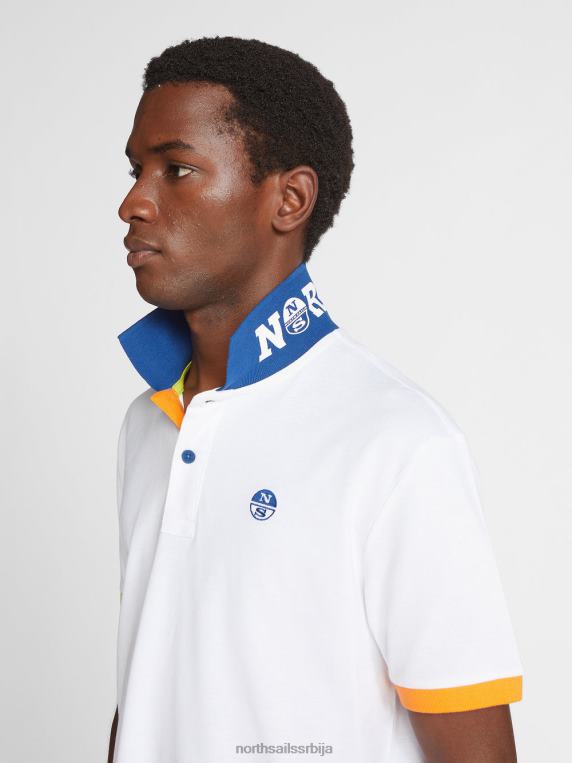 колор-блок поло мајица бео одећу мушкарци PDV4J1142 North Sails