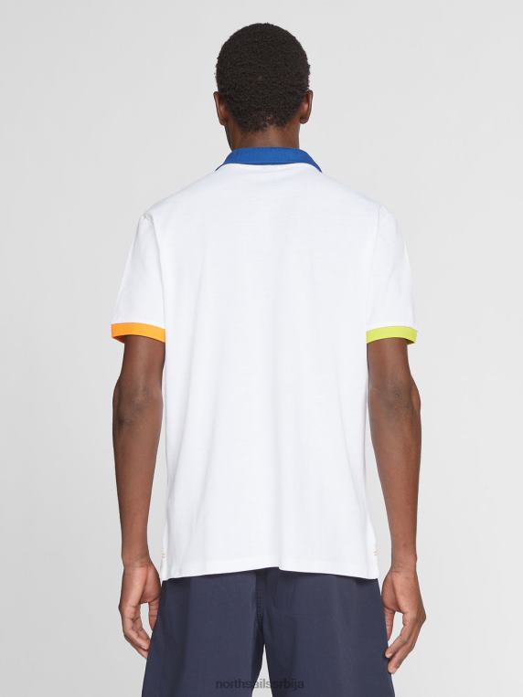колор-блок поло мајица бео одећу мушкарци PDV4J1142 North Sails