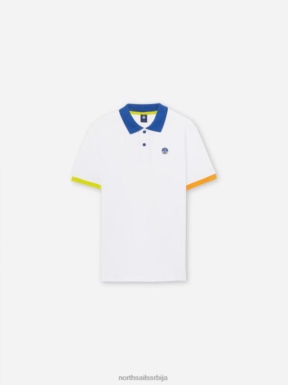 колор-блок поло мајица бео одећу мушкарци PDV4J1142 North Sails