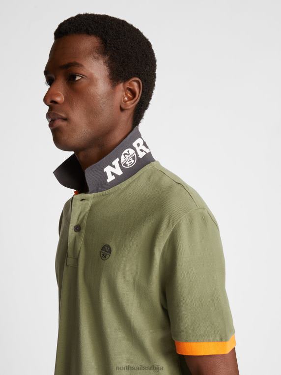 колор-блок поло мајица маслинасто зелена одећу мушкарци PDV4J1144 North Sails