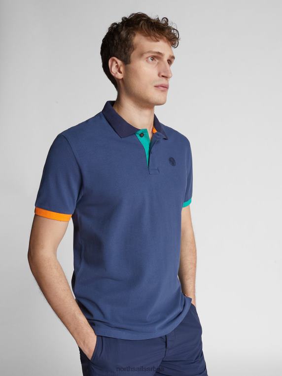 колор-блок поло мајица тамни тексас одећу мушкарци PDV4J1146 North Sails