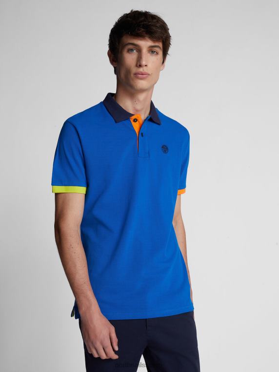 колор-блок поло мајица сноркел блуе одећу мушкарци PDV4J1147 North Sails