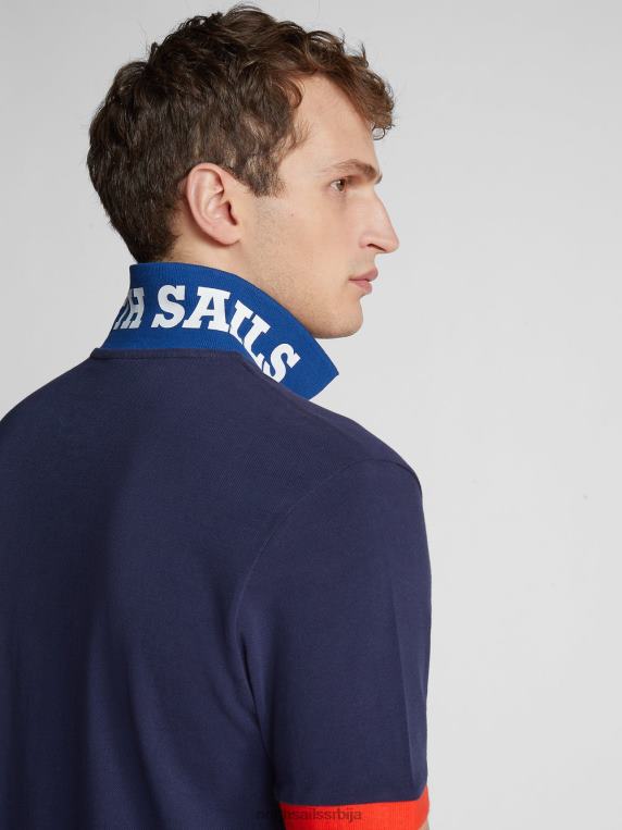 колор-блок поло мајица Морнарско плаво одећу мушкарци PDV4J1148 North Sails