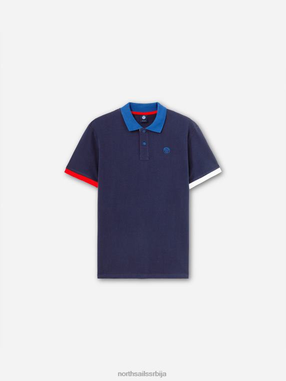 колор-блок поло мајица Морнарско плаво одећу мушкарци PDV4J1148 North Sails