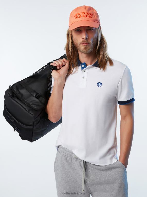 поло мајица од органског памука нова бео одећу мушкарци PDV4J114 North Sails