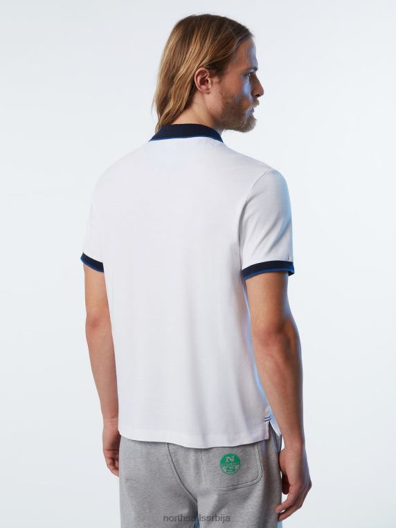 поло мајица од органског памука нова бео одећу мушкарци PDV4J114 North Sails