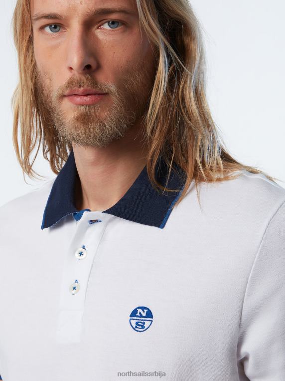 поло мајица од органског памука нова бео одећу мушкарци PDV4J114 North Sails