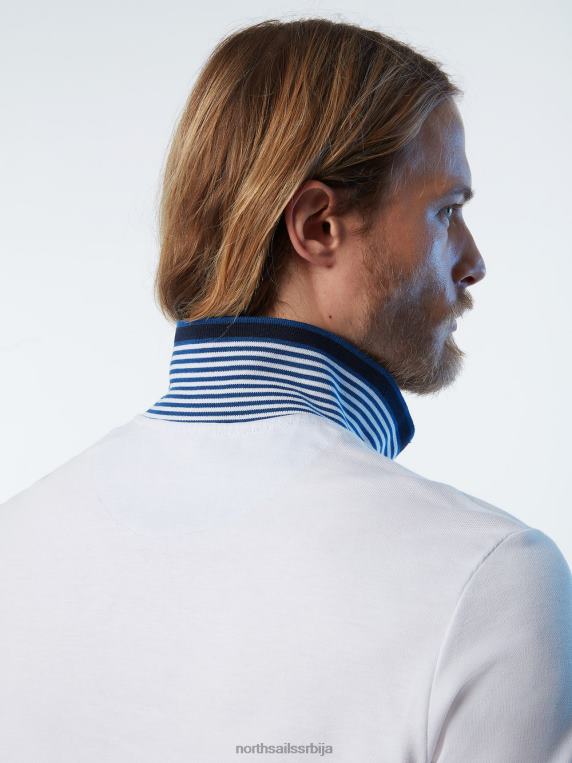 поло мајица од органског памука нова бео одећу мушкарци PDV4J114 North Sails