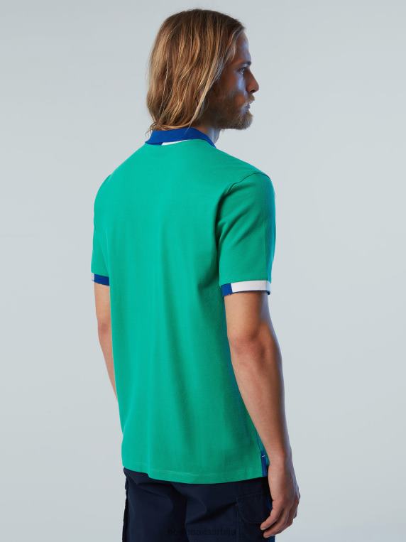 поло мајица од органског памука нова башта зелена одећу мушкарци PDV4J115 North Sails