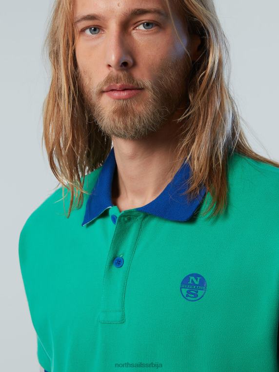 поло мајица од органског памука нова башта зелена одећу мушкарци PDV4J115 North Sails