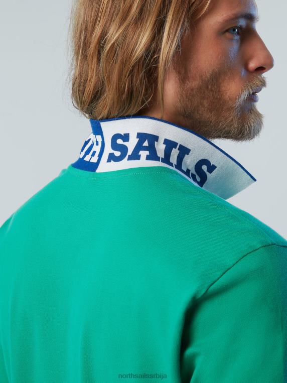 поло мајица од органског памука нова башта зелена одећу мушкарци PDV4J115 North Sails