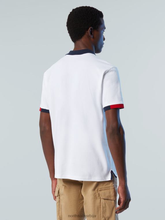 поло мајица од органског памука нова бео одећу мушкарци PDV4J116 North Sails