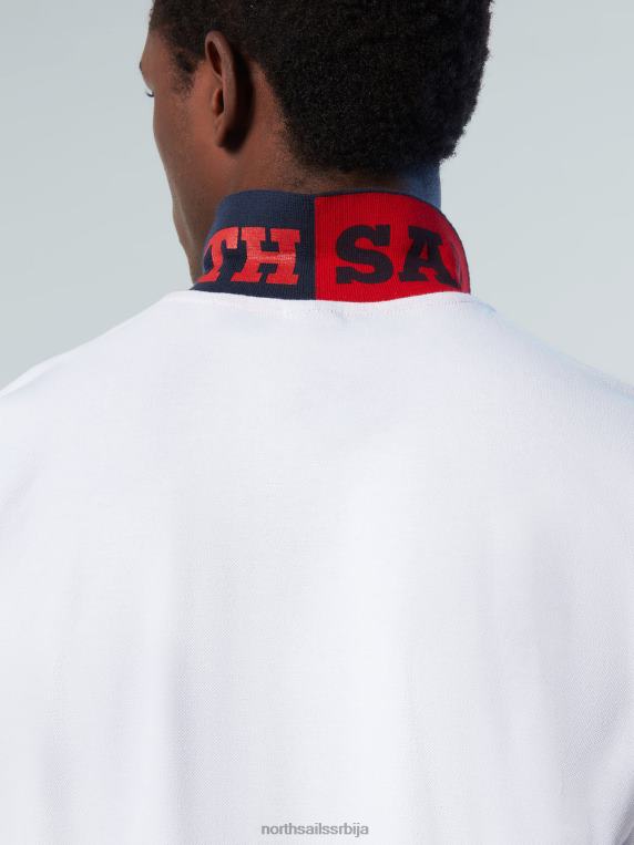поло мајица од органског памука нова бео одећу мушкарци PDV4J116 North Sails