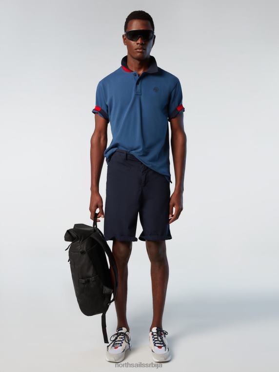 поло мајица од органског памука тамни тексас одећу мушкарци PDV4J118 North Sails