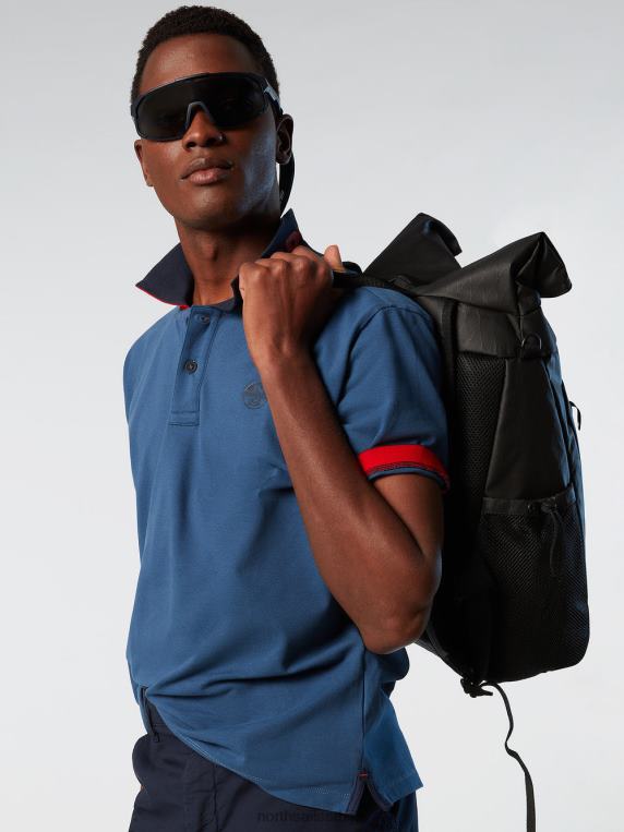 поло мајица од органског памука тамни тексас одећу мушкарци PDV4J118 North Sails