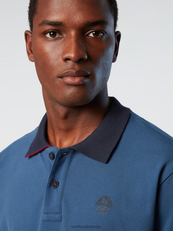 поло мајица од органског памука тамни тексас одећу мушкарци PDV4J118 North Sails