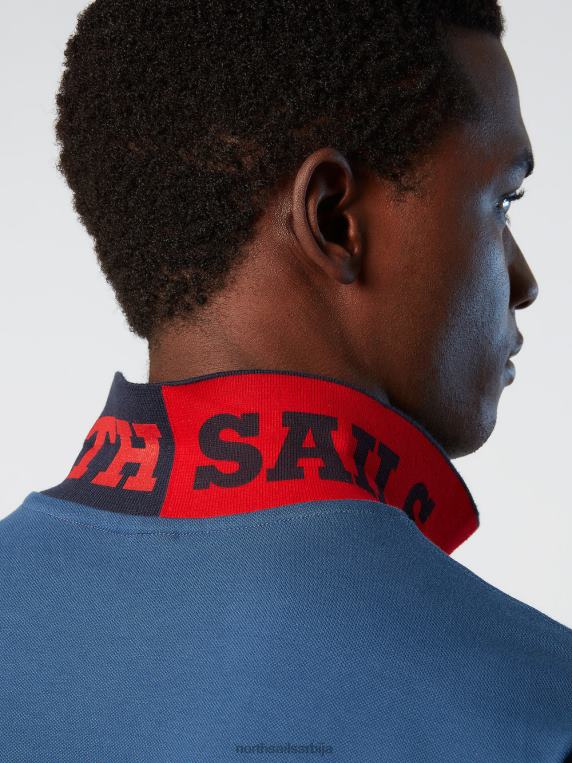 поло мајица од органског памука тамни тексас одећу мушкарци PDV4J118 North Sails