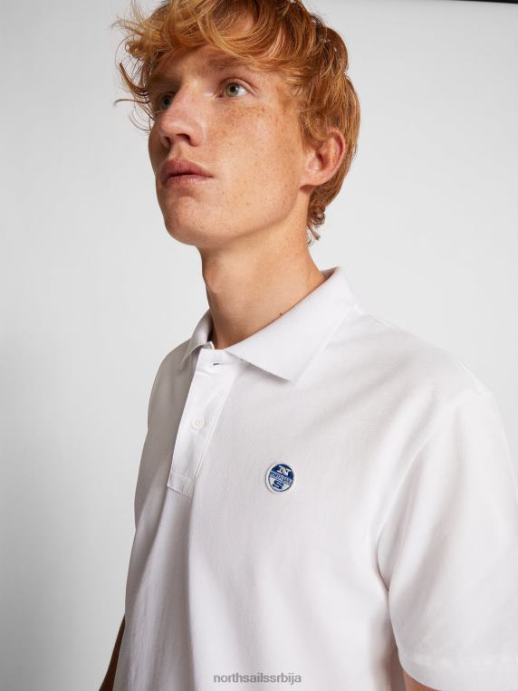 поло мајица са логом на грудима бео одећу мушкарци PDV4J1197 North Sails