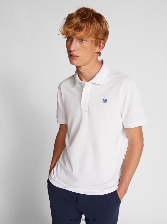 поло мајица са логом на грудима бео одећу мушкарци PDV4J1197 North Sails