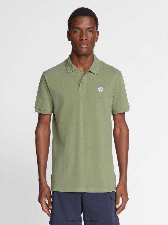 поло мајица са логом на грудима маслинасто зелена одећу мушкарци PDV4J1200 North Sails