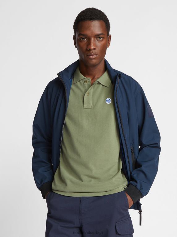 поло мајица са логом на грудима маслинасто зелена одећу мушкарци PDV4J1200 North Sails