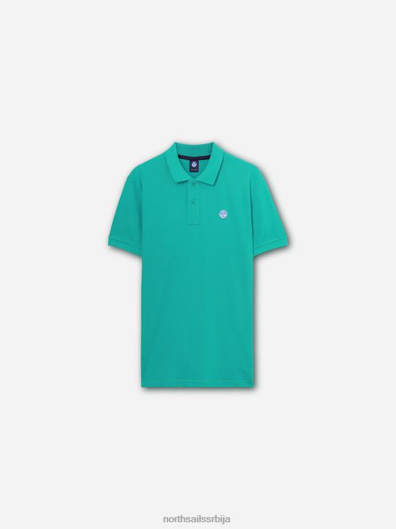 поло мајица са логом на грудима смарагд одећу мушкарци PDV4J1201 North Sails