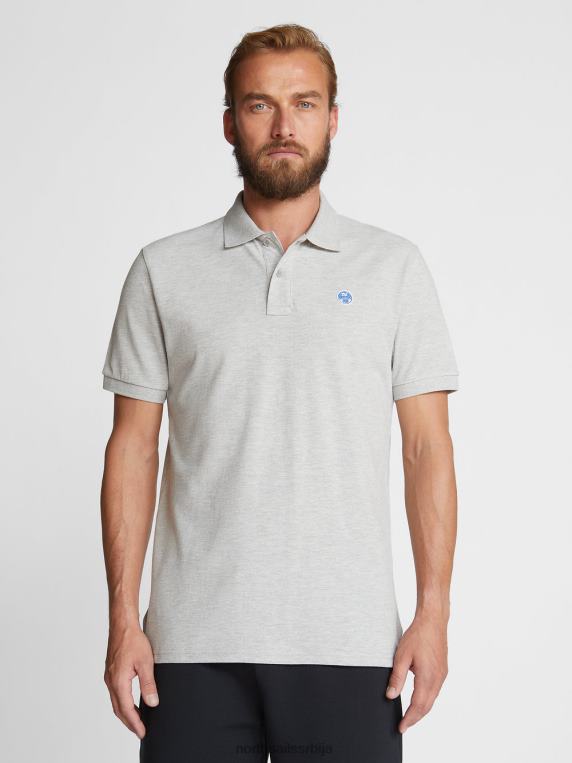 поло мајица са логом на грудима сиви меланж одећу мушкарци PDV4J1206 North Sails