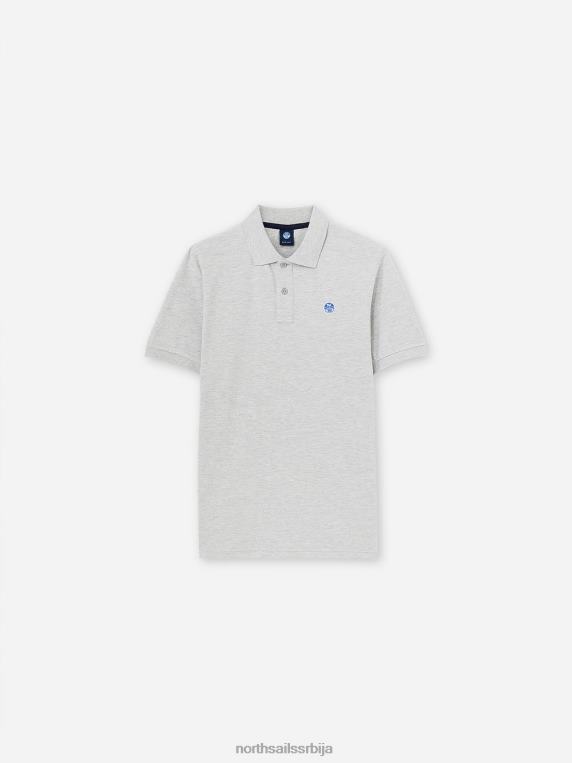 поло мајица са логом на грудима сиви меланж одећу мушкарци PDV4J1206 North Sails