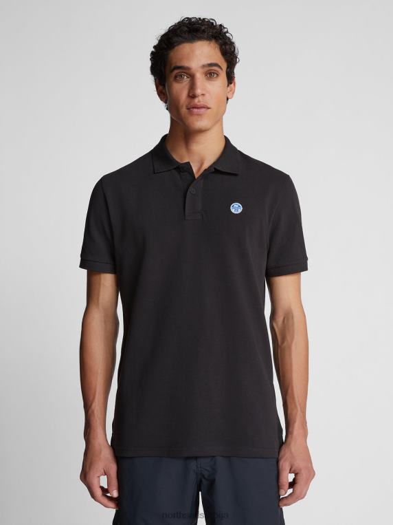 поло мајица са логом на грудима црн одећу мушкарци PDV4J1207 North Sails