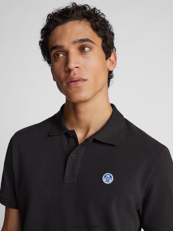 поло мајица са логом на грудима црн одећу мушкарци PDV4J1207 North Sails