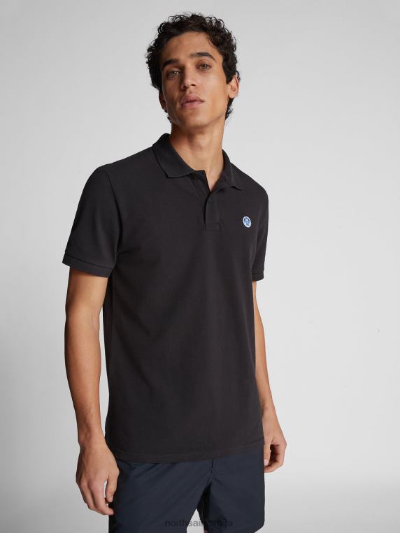 поло мајица са логом на грудима црн одећу мушкарци PDV4J1207 North Sails