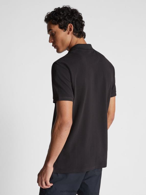 поло мајица са логом на грудима црн одећу мушкарци PDV4J1207 North Sails