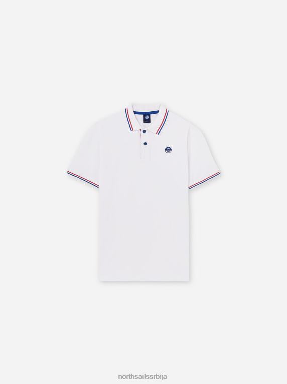 поло са контрастним украсима бео одећу мушкарци PDV4J1208 North Sails